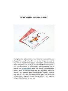 Rummy FAQ: Can a Joker Make a Weak Hand Strong?