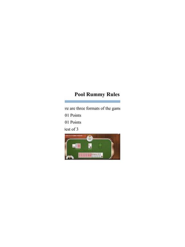 Choosing Between Points and Pool Rummy Formats