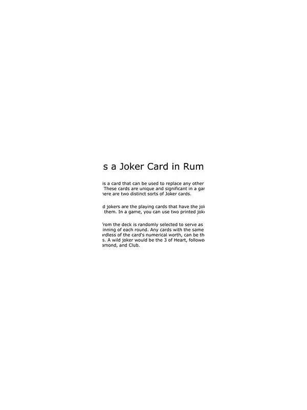 Rummy FAQ: Can a Joker Replace Any Card in a Sequence?