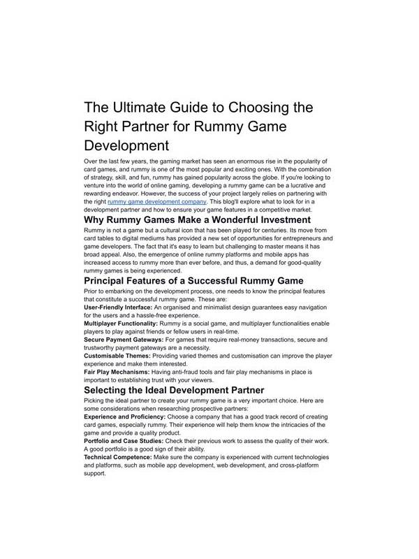 Rummy Guide: Use a Shortlist When Choosing Your Next Draw