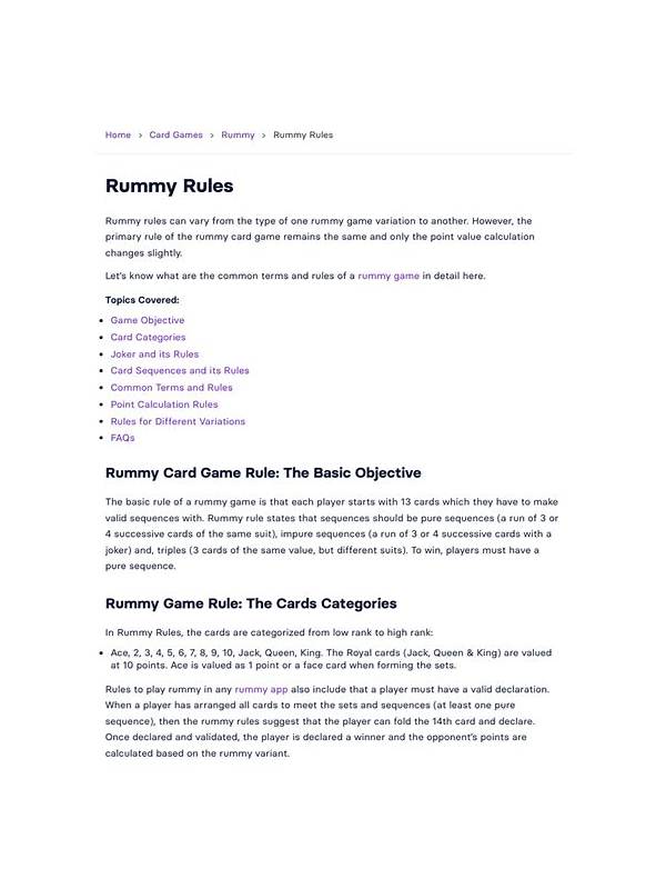 Rummy How-To: Make a Personal Rule Card for New Formats